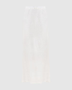 Faithfull Біла спідниця міді Faye з льону FFC16WHT