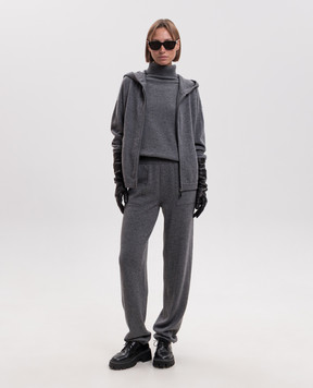 Simonetta Ravizza Серая спортивная куртка Marcel из кашемира F06KN125T10