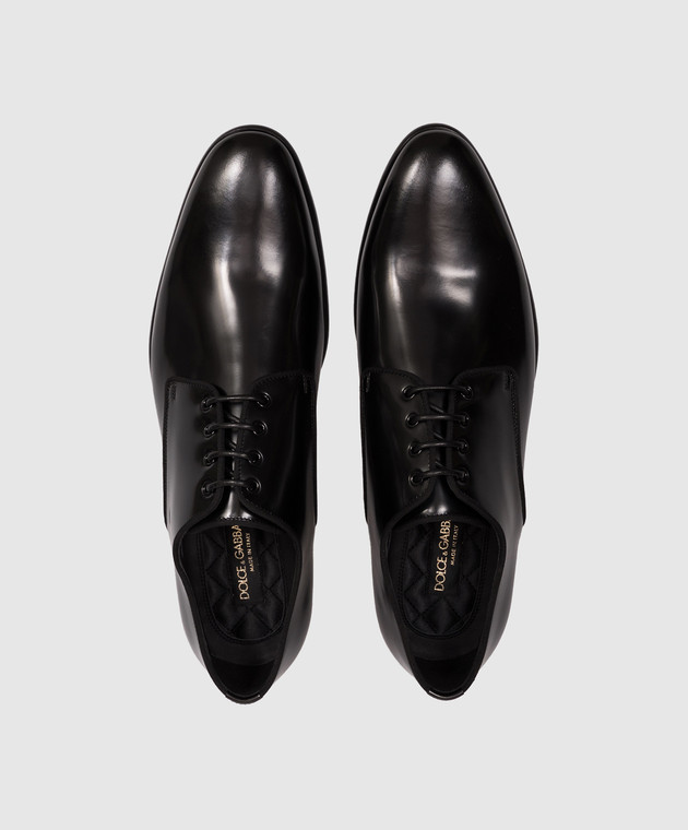 Dolce&Gabbana Черные кожаные глянцевые дерби A10703A1203 изображение 4