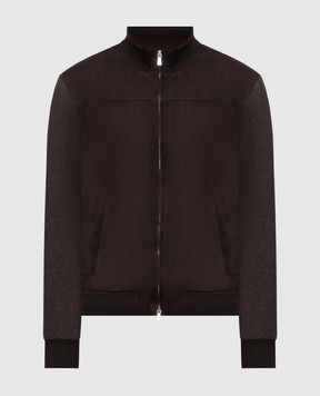 Enrico Mandelli Коричнева комбінована куртка 3T907A7405