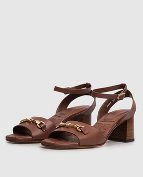 Doucal's Коричневі шкіряні босоніжки DD8885DAISUF073