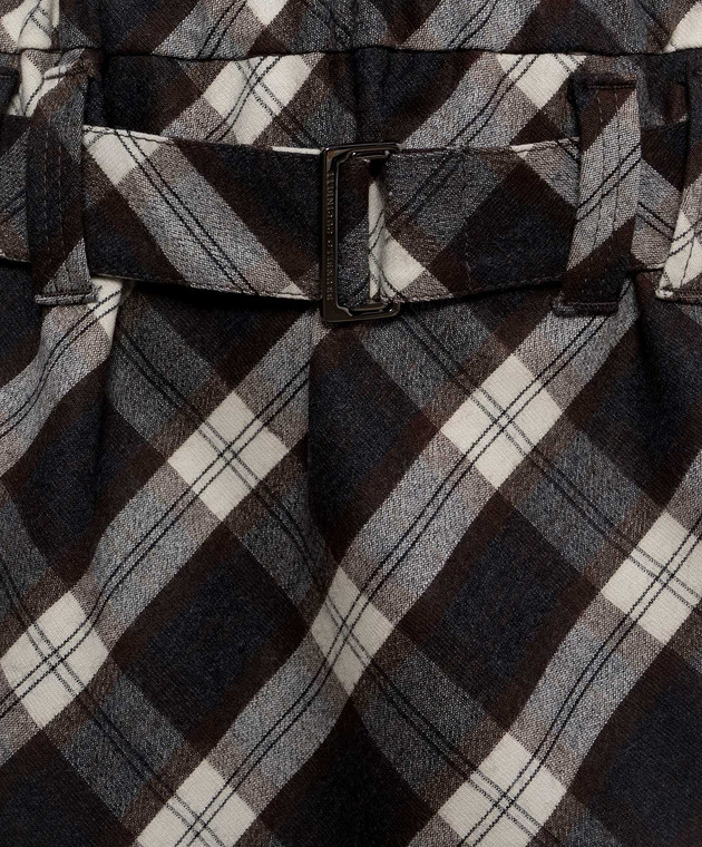 Brunello Cucinelli Спідниця з вовною в клітинку MP165G4095 зображення 5