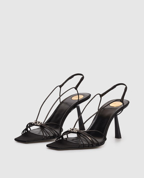 Saint Laurent Чорні шкіряні босоніжки JERRY 858832AAF2T