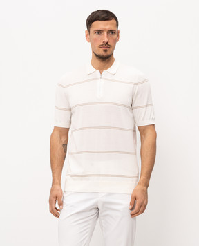 Cashmere&Whiskey Поло кольору айворі в смужку MB235Z