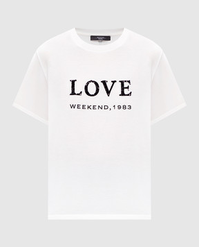 Max Mara Weekend Белая футболка WKDAGILE с пайетками WKDAGILE