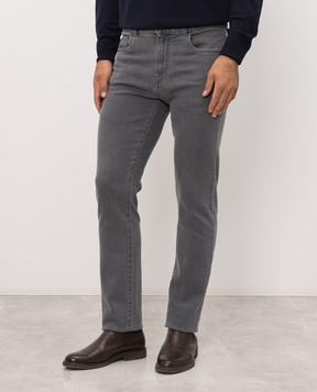 Canali Серые джинсы слим с патчем логотипа PX0102891719