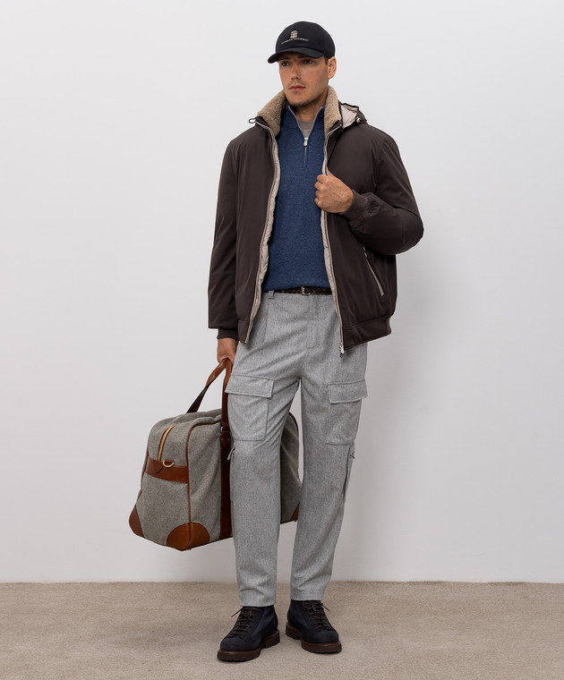 Brunello Cucinelli Джемпер з кашеміру синього кольору M2200124 зображення 2
