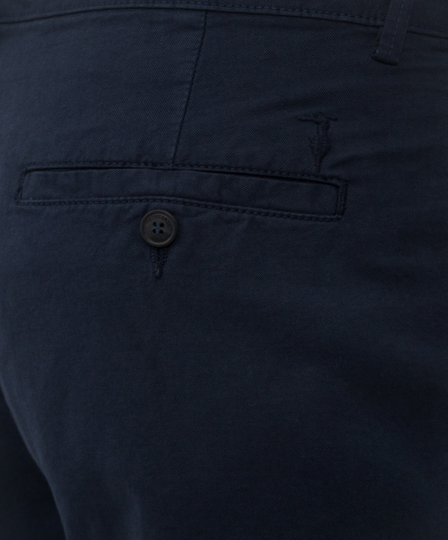 Trussardi Синие брюки с льном P709M300122NMP302T65 изображение 5