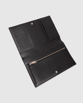 Bottega Veneta Чорний шкіряний гаманець-органайзер Intrecciato Check-In 855189V2HL3