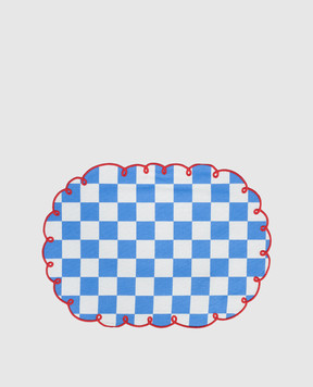 Bitossi Home Набор голубых столовых ковриков в клетку DAM00003