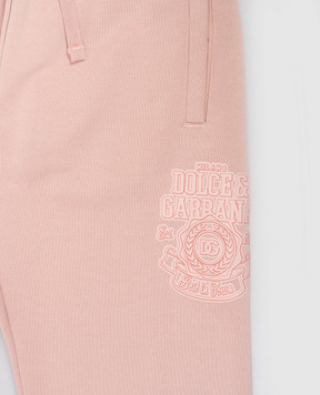 Dolce&Gabbana Дитячі рожеві джогери з принтом L5JPD7G7PHC812+