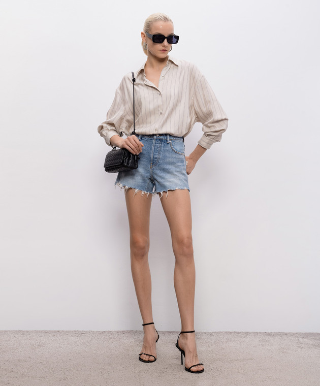 Alexander Wang Сині шорти з проріхами 4DC2264164 зображення 2