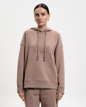 Max Mara Бежевые худи ANDREA с вышивкой логотипа SMMANDREA