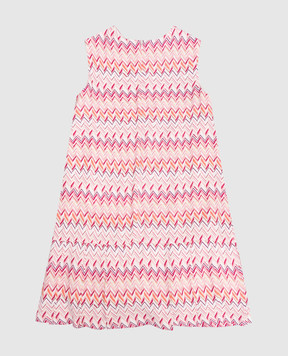 Missoni Детское розовое платье в брендовый принт MY1B22K027512