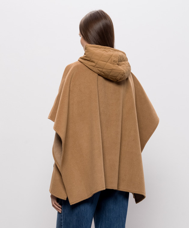 Twinset Коричневе пончо з капюшоном 262LI4BLL зображення 4