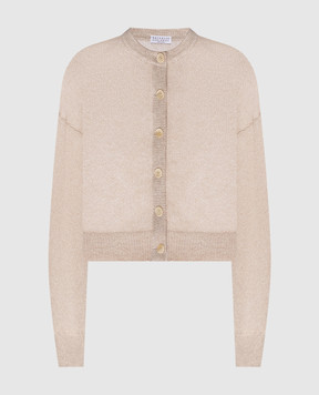 Brunello Cucinelli Кардиган кольору айворі з вовною MBG775506P