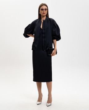 Twinset Черное платье с логотипом 261TP2416