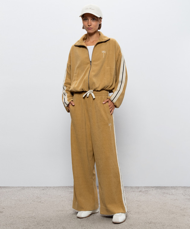 Palm Angels Коричневые спортивные штаны PAWCJ001FB001 изображение 2
