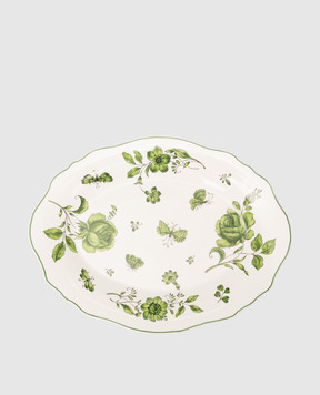 Geminiano Cozzi 1765 Біле овальне порцелянове блюдо Rosa Rosae SKBBU20429019