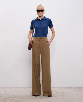 Max Mara Коричневі штани Mstcorone з вовни MSTCORONE