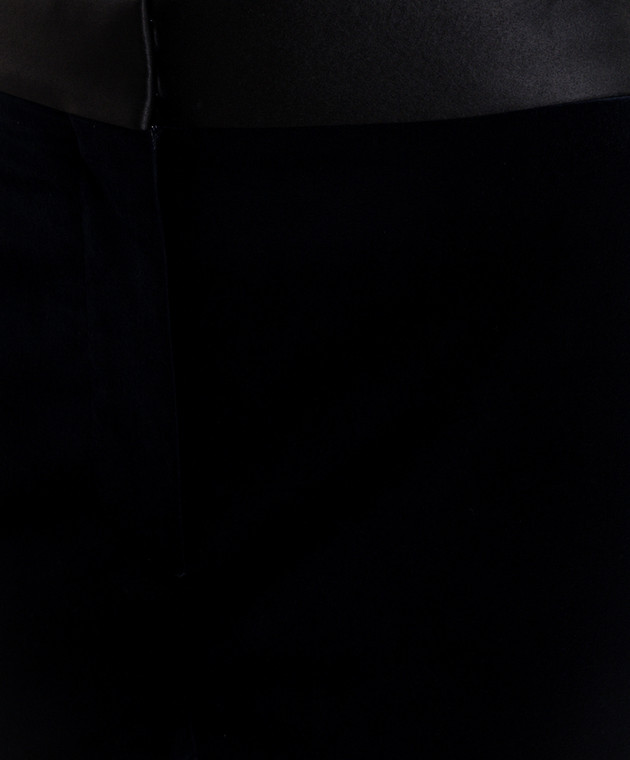 Victoria Beckham Синие бархатные брюки клеш Alina 1126WTR007243B изображение 5