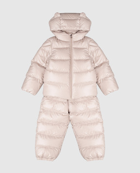 Moncler ENFANT Детский бежевый пуховой комплект Deidre из комбинезона и пуховика L29511F00001597YX