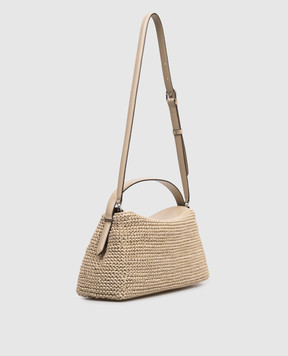 Toteme Бежевая кожаная плетеная сумка 252WAL961LE0134