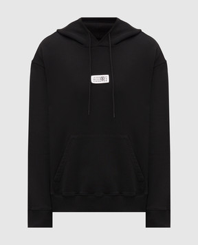 Maison Margiela MM6 Чорне худі з нашивкою SH0GU0048M25025