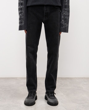 Off-White Чорні джинси з логотипом OMYA175F25DEN001