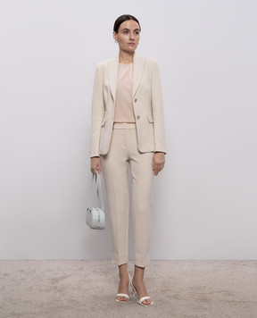 Peserico Бежевый жакет с патчем A0171901916