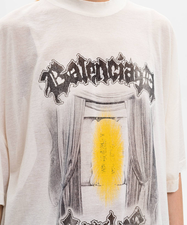 Balenciaga Футболка Salon De Couture кольору айворі 871750TUVD6 зображення 5