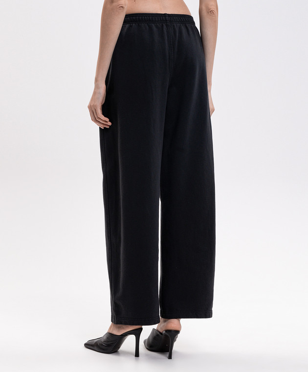 Alexander Wang Черные спортивные брюки с фактурным логотипом 1CC4264065 изображение 4