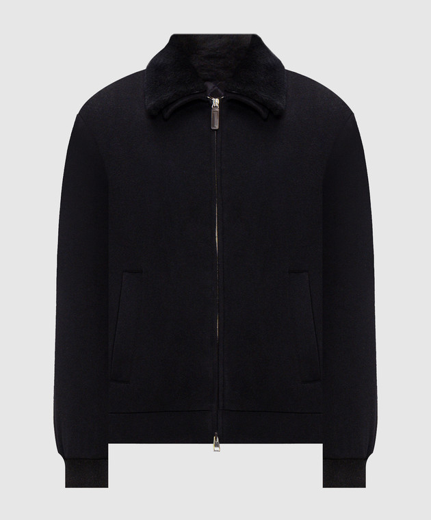 Cashmere&Whiskey Синя куртка з вовни U636I26