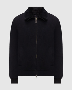 Cashmere&Whiskey Синяя куртка из шерсти U636I26