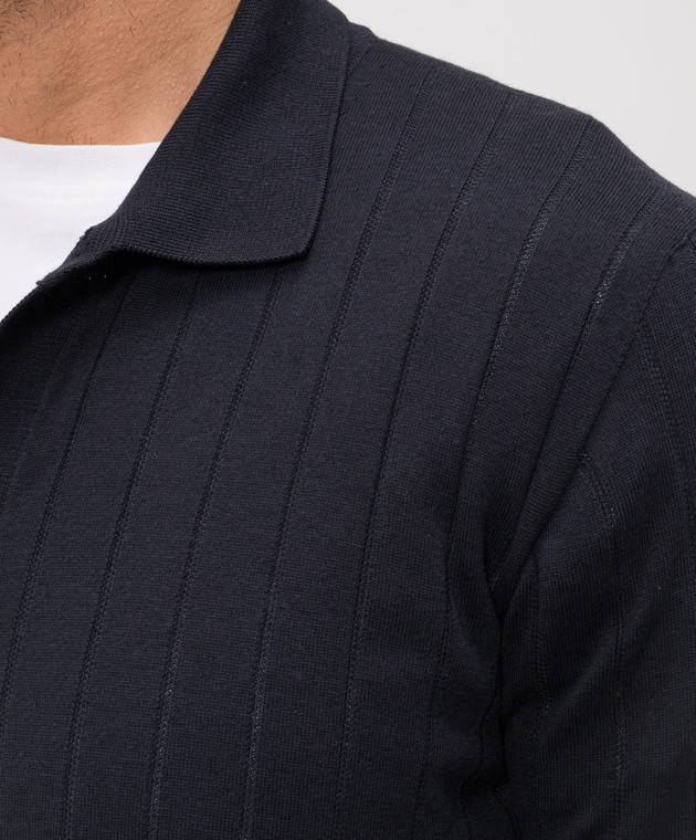 Peserico Синя сорочка з шовком R59465F1809317 зображення 5