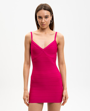 Herve Leger Рожева сукня міні After Party 46HLFT8571193