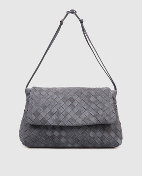 Bottega Veneta Серая замшевая сумка Giorno 857657V6FQ1