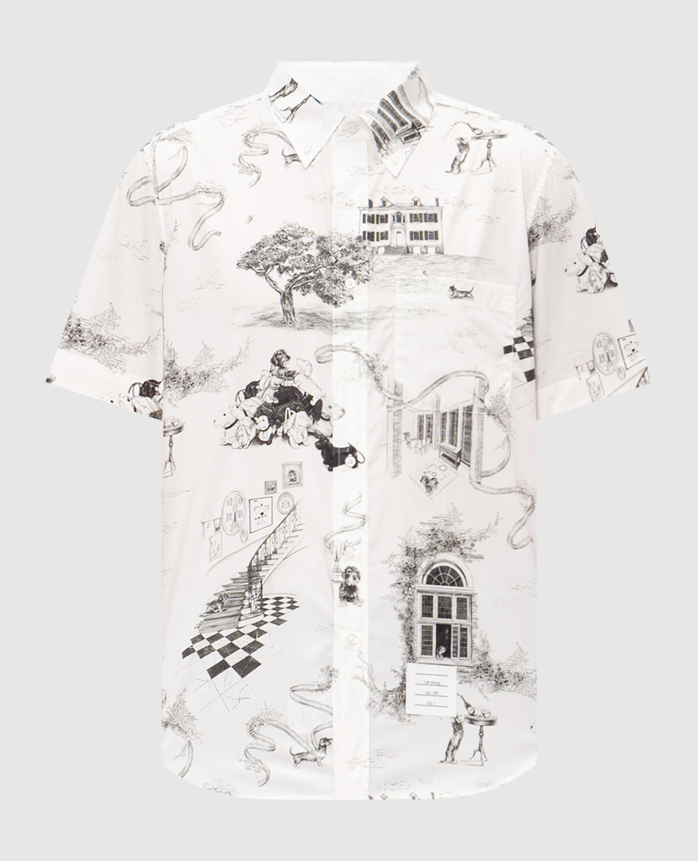 Белая рубашка в принт Toile
