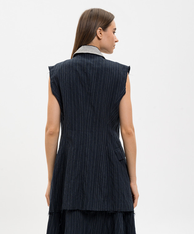 Marc Le Bihan Синій жилет в смужку 2204 зображення 4