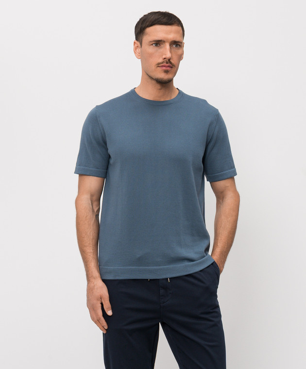 Woolrich Синя футболка з нашивкою логотипа CFWOKN0355MRUF0787 зображення 3