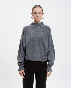 Twinset Сірий светр з вовною та кашеміром 252TT3353