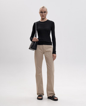 JW Anderson Черный лонгслив в рубчик JO0292PG1904