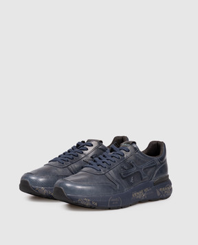 Premiata Синие кожаные кроссовки с винтажным эффектом MICK1807N