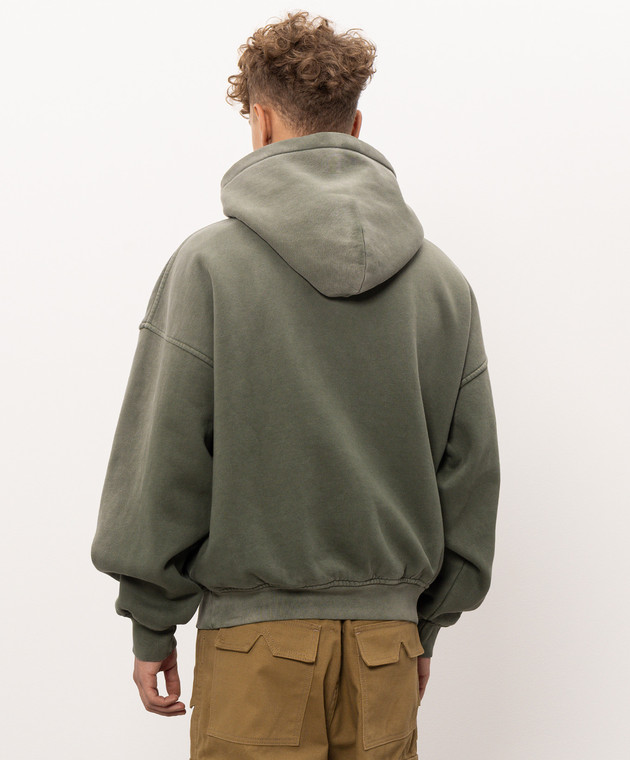 Rhude худи цвета хаки с фактурным логотипом RHPF26HO12012 изображение 4