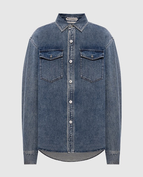 JW Anderson Синяя джинсовая рубашка с эффектом потертости DS0016PG1855