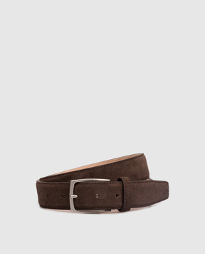 ISAIA Коричневий замшевий ремінь FB0047PLF04