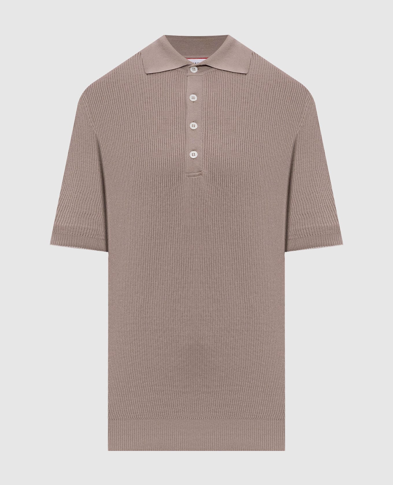 Бежевое поло из хлопка