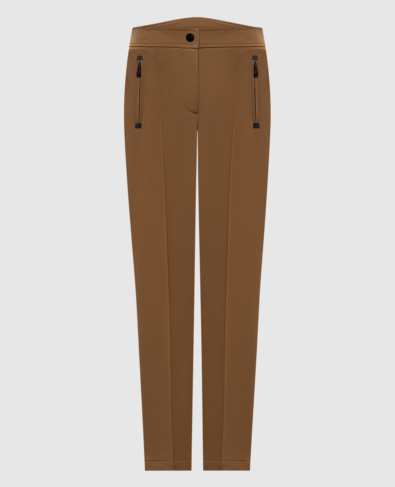 Коричневые брюки с логотипом