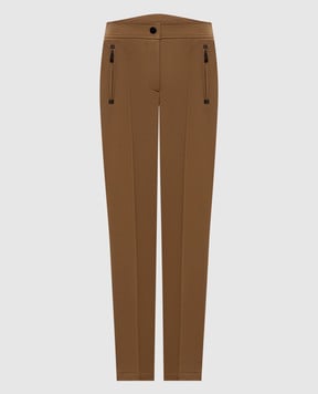 Moncler Grenoble Коричневые брюки с логотипом K20982A0000153064