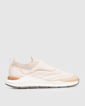 Brunello Cucinelli Детские бежеи и кроссвики с принтом эмблемы BUEHRZO167